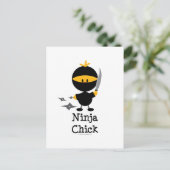 Ninja Chick Briefkaart (Staand voorkant)