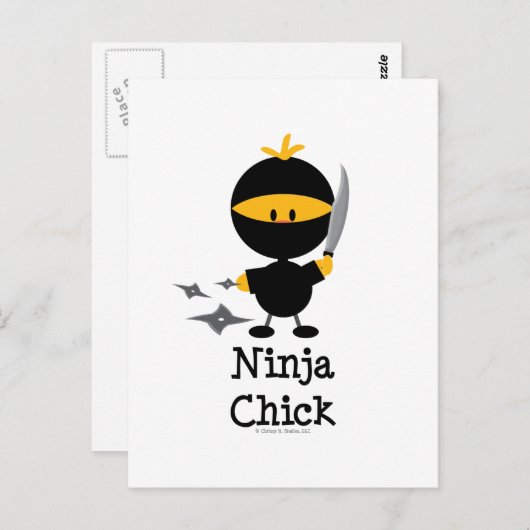 Ninja Chick Briefkaart (Voorkant / Achterkant)