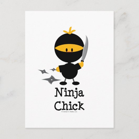 Ninja Chick Briefkaart (Voorkant)