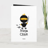 Ninja Chick-Wenskaart Kaart (Achterkant)
