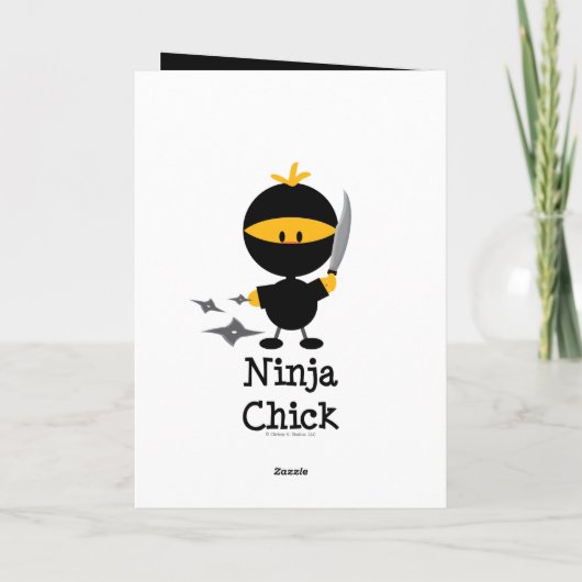 Ninja Chick-Wenskaart Kaart (Achterkant)