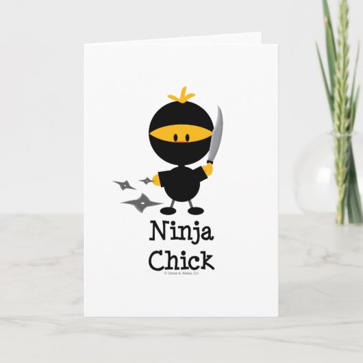 Ninja Chick-Wenskaart Kaart (Voorkant)