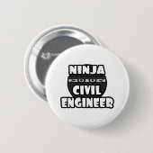 Ninja Civil Engineer Ronde Button 5,7 Cm (Voorkant /achterkant)