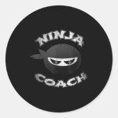 Ninja Coach Multitasking Team Trainer Speaker Gym Ronde Sticker (Voorkant)
