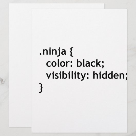 Ninja-code, script custom briefhoofd (Voorkant / Achterkant)