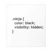 Ninja-code, script notitieblok (Voorkant)