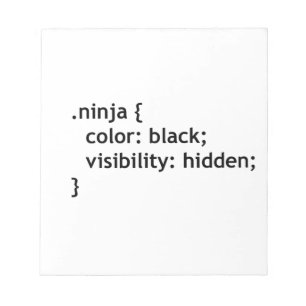 Ninja-code, script notitieblok