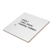 Ninja-code, script tegeltje (Zijkant)