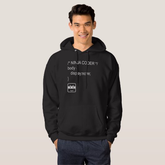 Ninja Coder Website HTML CSS Multitasking Team Web Hoodie (Voorkant volledig)