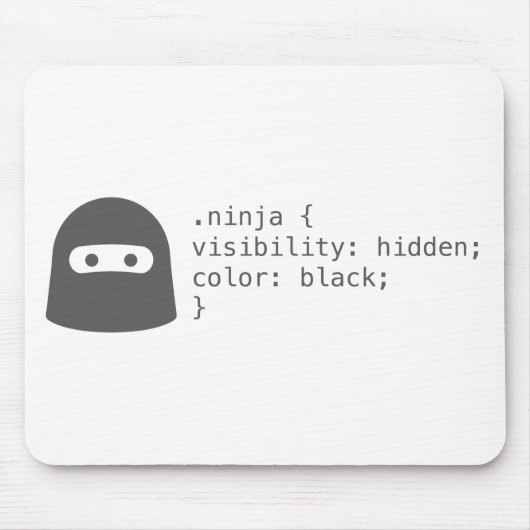 Ninja Computer Code Geeky Funny Muismat (Voorkant)
