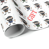 Ninja de Gift Guards Cadeaupapier (Rol Hoek)