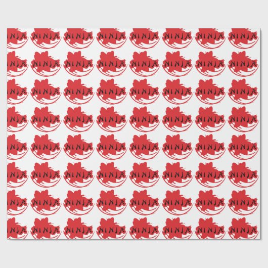 Ninja Design Wrapping Paper Cadeaupapier (Vlak)