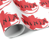 Ninja Design Wrapping Paper Cadeaupapier (Rol Hoek)