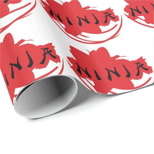 Ninja Design Wrapping Paper Cadeaupapier (Rol Hoek)