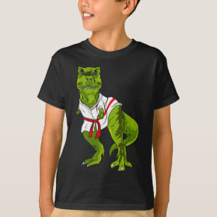 Ninja Dinosaur Vechtkunst Grappige Judo Karate Din T-shirt