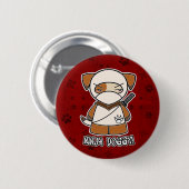 Ninja Doggy! In rode Button (Voorkant /achterkant)