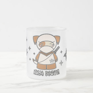 Ninja Doggy! Met Shurikens-Mok Matglas Koffiemok