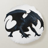 Ninja Draak Rond Kussen (Achterkant)
