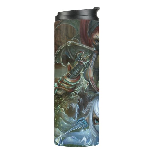 "Ninja Dragonlings III" Thermosbeker (Gedraaid links)