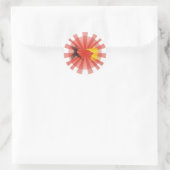 Ninja dromen ronde sticker (Tas)