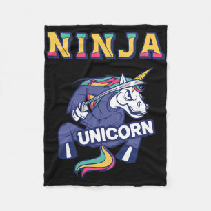 Ninja Eenhoorn Karate Eenhoorn Kickboksen Vechtkun Fleece Deken
