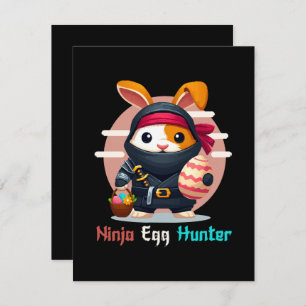 Ninja Egg Hunter Feestdagenkaart