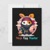 Ninja Egg Hunter RSVP Kaartje (Voorkant)