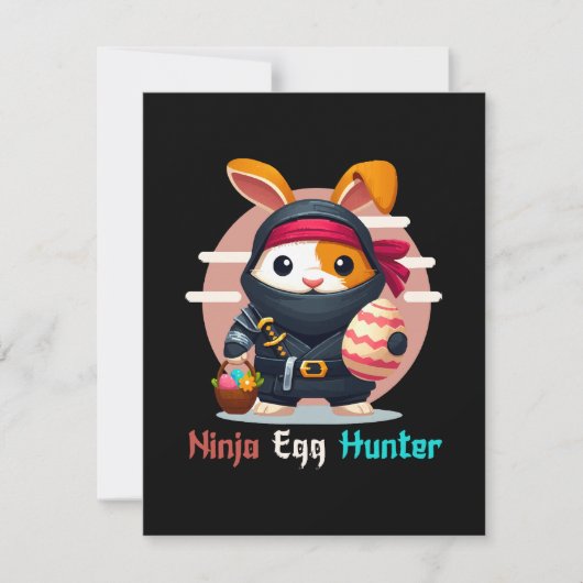 Ninja Egg Hunter RSVP Kaartje (Voorkant)