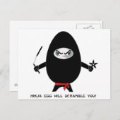 Ninja Egg zal je Briefkaart scrammeren (Voorkant / Achterkant)