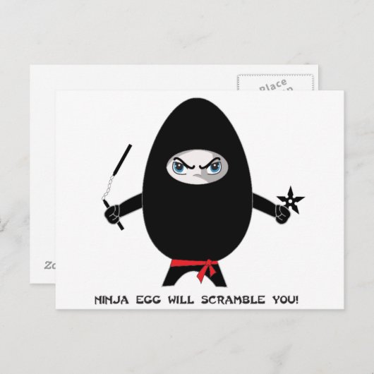 Ninja Egg zal je Briefkaart scrammeren (Voorkant / Achterkant)