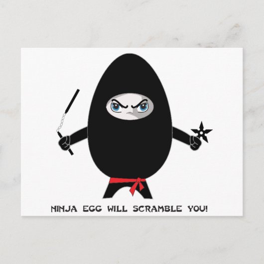 Ninja Egg zal je Briefkaart scrammeren (Voorkant)