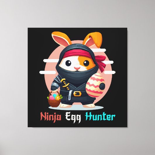 Ninja Eier Jager Canvas Afdruk (Voorkant)