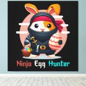 Ninja Eier Jager Canvas Afdruk (Insitu (Houten vloer))