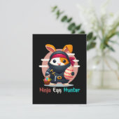 Ninja Eierjager Feestdagenkaart (Staand voorkant)