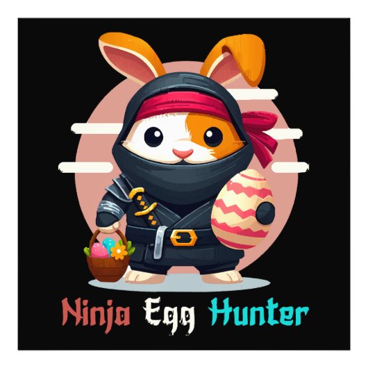Ninja Eierjager Foto Afdruk (Voorkant)