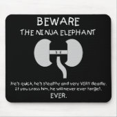 Ninja Elephant. Muismat (Voorkant)