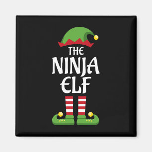 Ninja Elf Familie Matching Groep Kerst Outfit Magneet