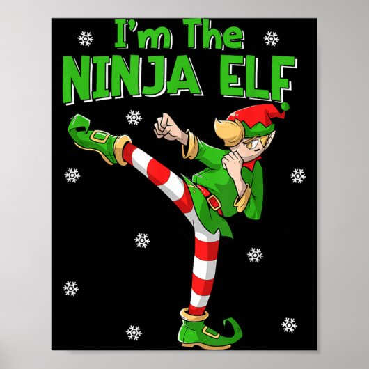 Ninja Elf Karate Taekwondo Vechtkunst MMA Poster (Voorkant)