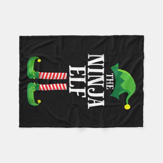 Ninja Elf Matching Family Group kerstparty Pa Fleece Deken (Voorkant (Horizontaal))