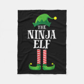Ninja Elf Matching Family Group kerstparty Pa Fleece Deken (Voorkant)