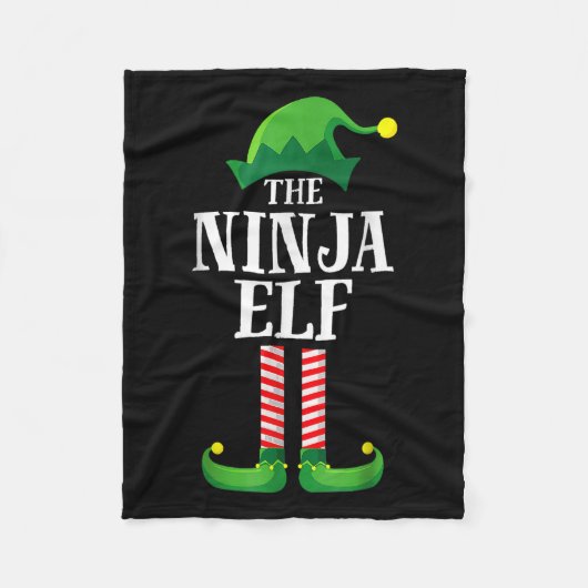 Ninja Elf Matching Family Group kerstparty Pa Fleece Deken (Voorkant)