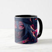 Ninja en haar wolven anime kunst mok (Voorkant rechts)