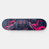 Ninja en haar wolven anime kunst persoonlijk skateboard (Horizontaal)