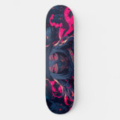 Ninja en haar wolven anime kunst persoonlijk skateboard (Voorkant)
