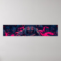 Ninja en haar wolven anime kunst