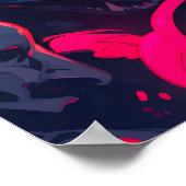 Ninja en haar wolven anime kunst poster (Hoek)