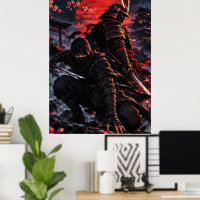 Ninja en Samurai Fantasy Kunst Japanse Krijgers Pa