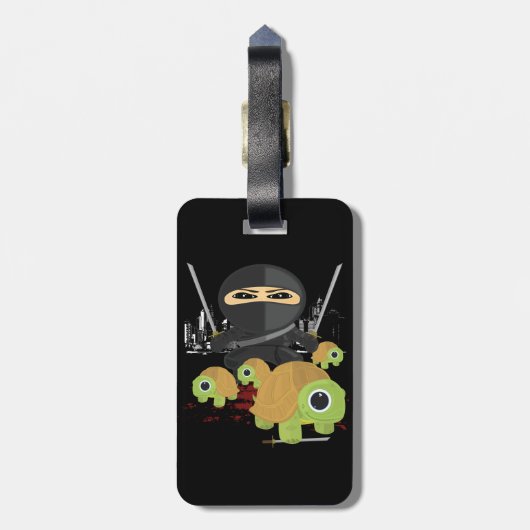 Ninja en Turtles Bagagelabel (Achterkant verticaal)