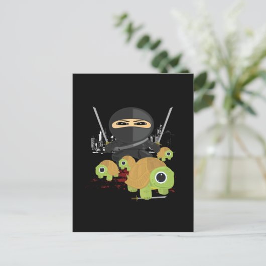 Ninja en Turtles Briefkaart (Staand voorkant)