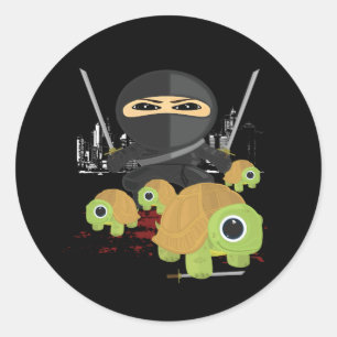 Ninja en Turtles Ronde Sticker